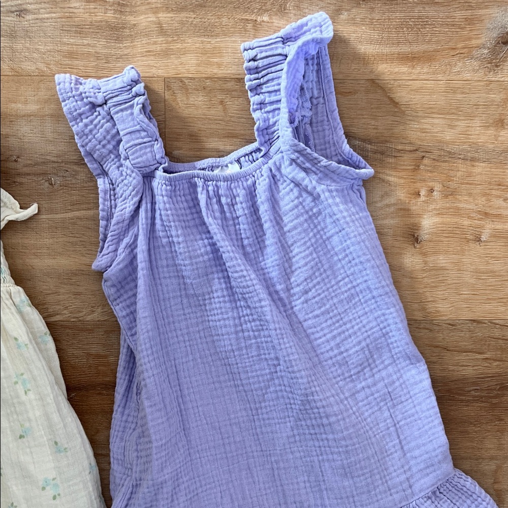 Cat & Jack Cream and Purple Kids Dresses - Picture 5 of 5